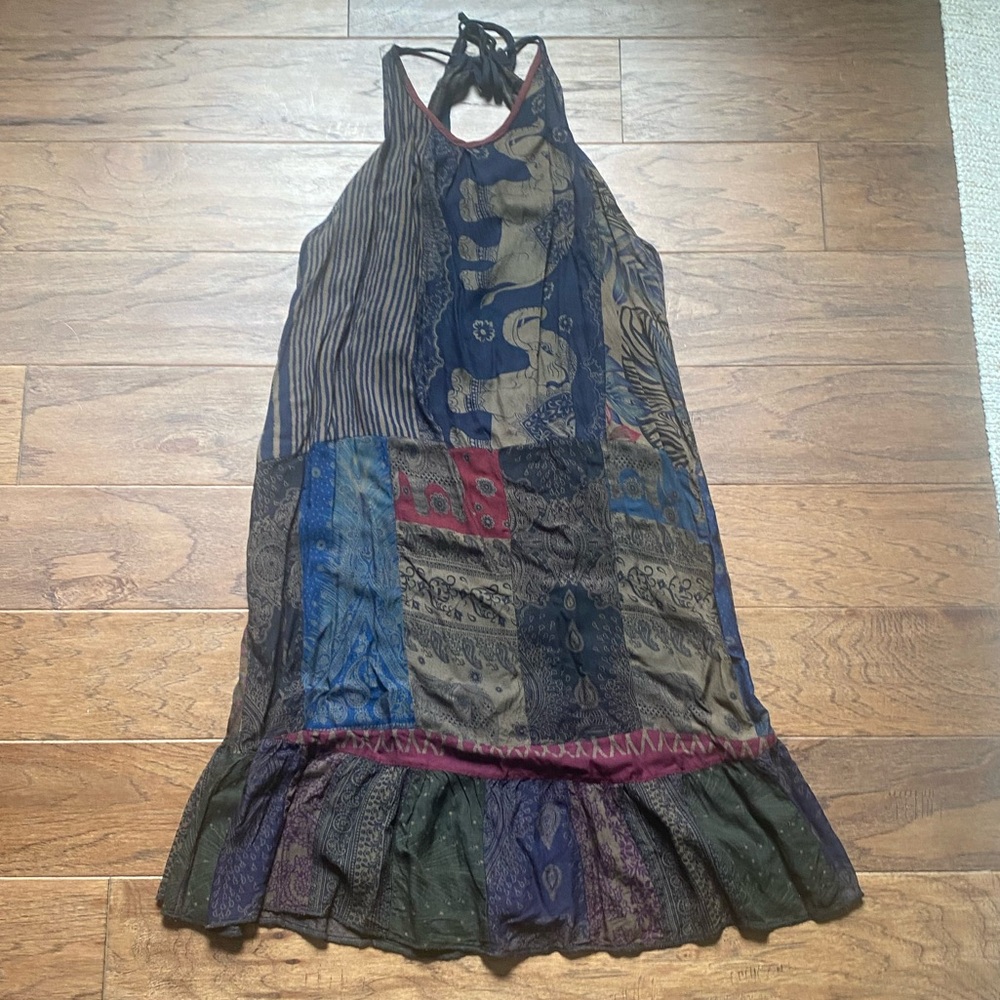 Multicolor Patchwork Women’s Mini Dress